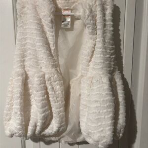 Wonderkids Cream Faux Fur Girls Vest